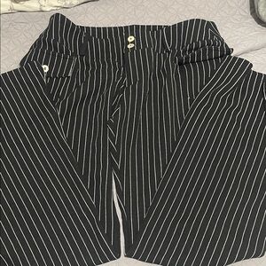 Black and White Striped Pants
